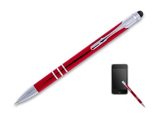Lodīšu pildspalva Concorde Soft touch, 0.8mm, sarkans korpuss, zila tinte