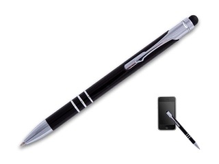 Lodīšu pildspalva Concorde Soft touch, 0.8mm, melns korpuss, zila tinte