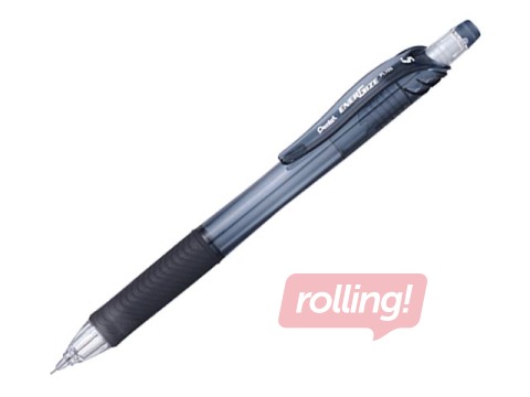 Mehāniskais zīmulis, Pentel Energize-X, ar dzēšgumiju, melns, 0.5mm