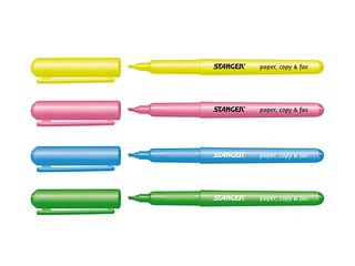 Teksta marķieru komplekts Stanger, 1-3mm, 4 krāsas