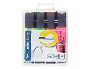 Teksta marķieru komplekts Office Point, 2-5mm, 4 krāsas