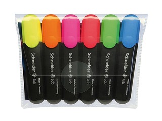 Teksta marķieru komplekts Schneider Job, 1-5mm, 6 krāsas