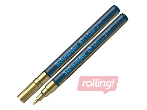 Permanentais marķieris Schneider 271, zelta, 1-2mm