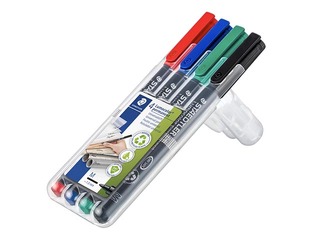 OHP Permanento marķieru komplekts Staedtler Lumcolor 317, 1mm, 4 krāsas