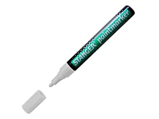 Noturīgais marķieris Stanger PAINT, balts, 2-4mm