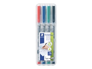 Marķieru komplekts Staedtler Lumocolor 316, 0.6mm, 4 krāsas, nav permanents