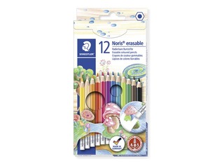 Krāsainie zīmuļi ar dzēšgumiju Staedtler 144 50N, 12 gab.