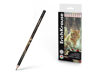 Krāsainie zīmuļi ErichKrause, Big City Cats,12 krāsas