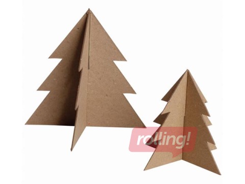 Kartona formu komplekts Happy Color, Christmas Tree, 3D, 13-18cm, 2 gab.