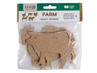 Kartona formu komplekts Happy Color, Farm, 10x6cm, 5 gab.