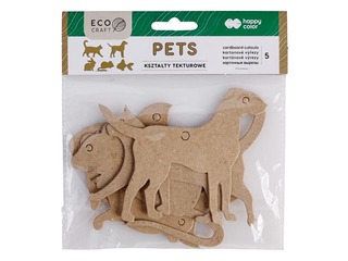 Kartona formu komplekts Happy Color, Pets, 10x6cm, 5 gab.