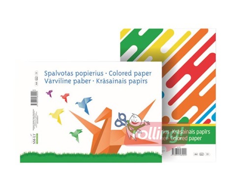 Aplikāciju papīrs SM·LT, A4, vienpusējs, dažādās krāsās, 8 lapas