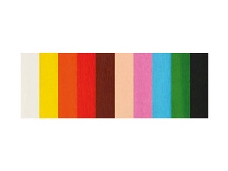 Kreppapīrs, 0.5x2m, 10 krāsu komplekts