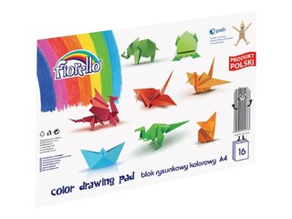 Aplikāciju papīrs, A4, divpusīgs, Fiorello, dažādās krāsās, 120g/m², 16 lapas