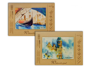 Akvareļu albums SM·LT, A4, 200g/m², 10 loksnes