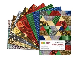 Dizaina papīrs Holographic, A4, 75g/m², 10 loksnes, 5 motīvi