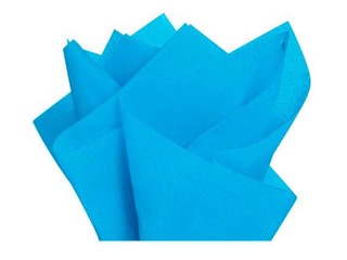 Zīdpapīrs dekoratīvais Bleu turquoise 34, 18g/m², 50x75cm, 24 loksnes