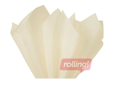 Zīdpapīrs dekoratīvais Creme 1211, 18g/m², 50x75cm, 24 loksnes