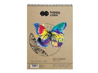 Skiču bloks ar spirāli Happy Color, 170x250mm, 70g/m², 80 loksnes
