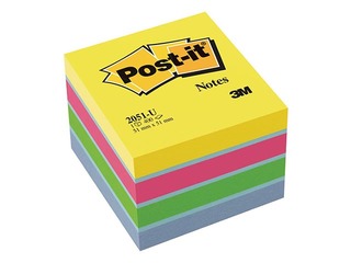 Līmlapiņas Post-it, multikrāsās, 51x51mm, 400 lapiņas