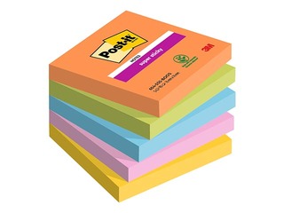Līmlapiņas Post-It Super Sticky Boost 76x76mm, 5x90 lapiņas + AKCIJA! Pērc līmlapiņas un saņem dāvanu!