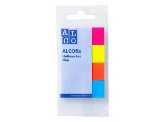 Marķēšanas indeksi, plastikāta, ALCO, dažādās krāsās, 20x50mm, 4x40 lapiņas
