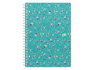 Klade ar spirāli Oxford Floral, A5, rūtiņu, 60 lapas