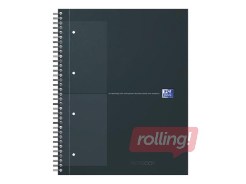 Klade ar spirāli Oxford, International Limited Edition, A4+, rūtiņu, 80 lapas, melna