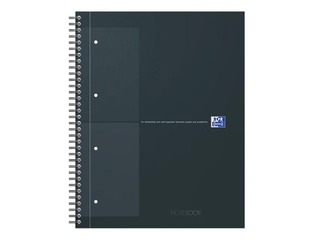 Klade ar spirāli Oxford, International Limited Edition, A4+, rūtiņu, 80 lapas, melna