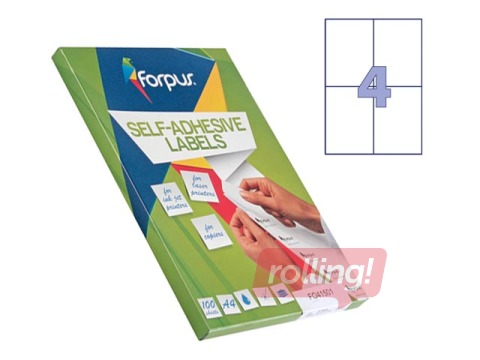 Uzlīmes Forpus, A4,105x148 mm, 100 loksnes, baltas