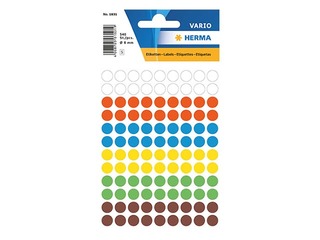 Uzlīmes - aplīši Herma, 8 mm, dažādas krāsas, 540 gab.