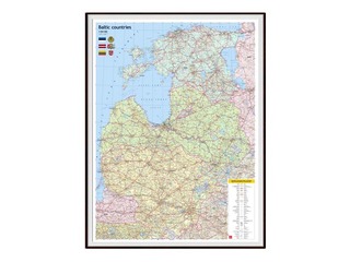 Baltijas valstu sienas karte, 89.5x121.3cm