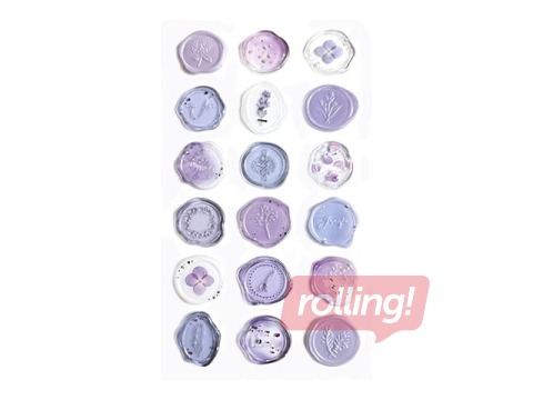 Uzlīme - zīmoga nospiedums, gaiši violetā krāsā, 18 gab