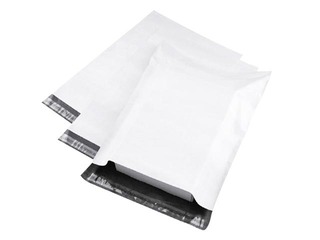 Aploksnes - maisiņi sūtījumiem PP, balti, 31x42 + 5cm, 60 mikroni, 100 gab.