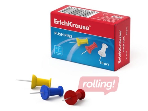 Piespraudes korķa tāfelei ErichKrause, krāsainas, 50 gab.