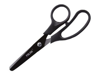 Šķēres bērniem Milan Basic, melnas, 13.4cm