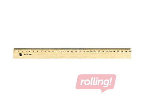 Lineāls Alco, koka, 30cm