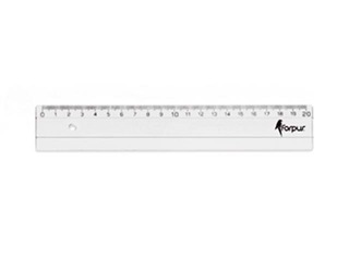 Lineāls Forpus, plastmasas, caurspīdīgs, 20cm