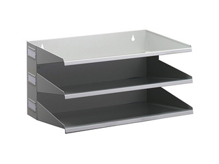 Dokumentu plauktu komplekts, Durable, atvērums platākajā malā, pelēks, A4