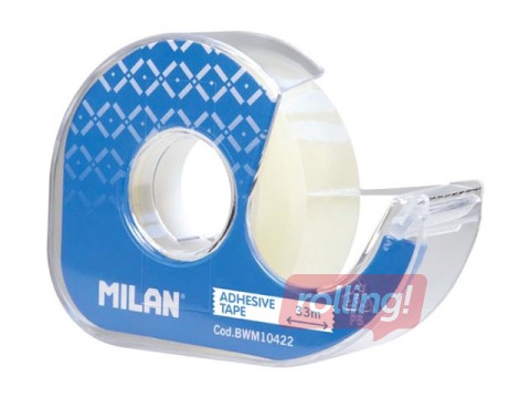 Līmlente ar turētāju Milan, caurspīdīga, 19mm x 33m