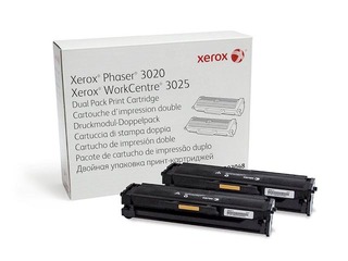 Tonera kasete Xerox Phaser 3020/WC3025, melna, (2x1500 lpp.)