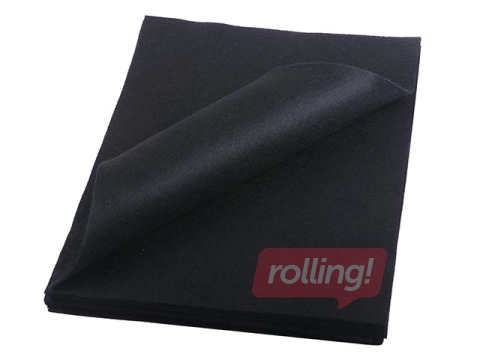 Filcs, 20x30cm, 150g/m², melns, 10 loksnes