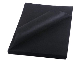 Filcs, 20x30cm, 150g/m², melns, 10 loksnes