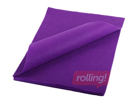 Filcs, 20x30cm, 150g/m², lillā, 10 loksnes