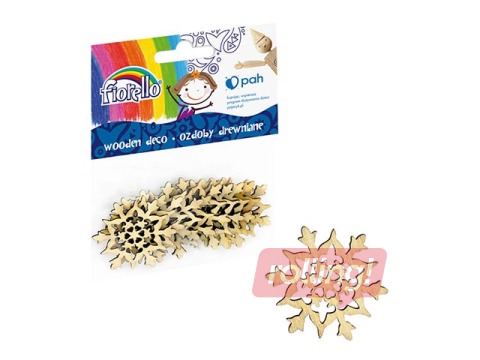 Koka dekori Fiorello, snowflake, 10 gab.