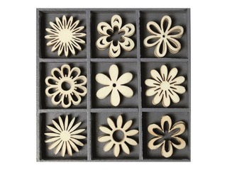 Koka dekori Flowers 1, 45 gab.