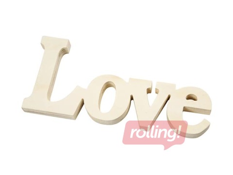 Koka dekors Love, 1 gab.