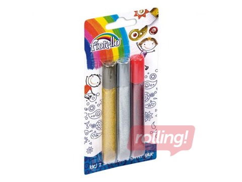 Dekoratīvā līme Fiorello, ar spīdumiem, 13ml x 3 gab.