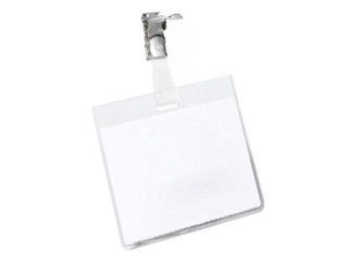 Identifikācijas karte ar klipsi Durable, 60 x 90 mm, horizontāla