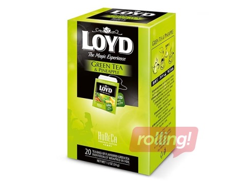 Tēja zaļā Loyd ar ananāsu garšu FS, 20x1,7g